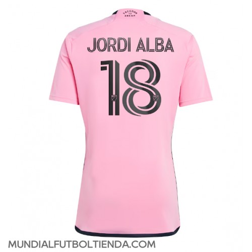 Camiseta Inter Miami Jordi Alba #18 Primera Equipación Replica 2024-25 mangas cortas